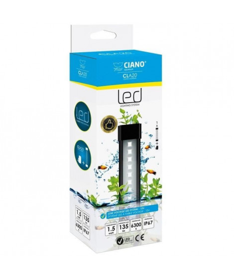 CIANO CLA60 PLANTS rampe led 8W + transfo spéciale plantes pour aqua 60 et aqua 80 CIANO