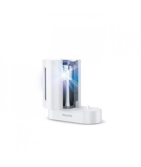 Philips Sonicare Assainisseur de Tetes de Brosse UV, compatible avec toutes les tetes de brosse clipsables adultes, Blanc (mo…