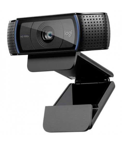 LOGITECH - Webcam HD Pro C920 Refresh - Microphone intégré - Idéal FaceTime et Skype - Noir