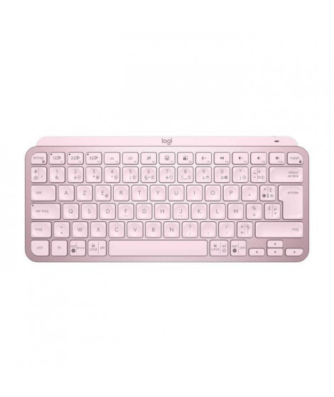 Clavier sans fil Logitech - MX Keys Mini - ROSE - Compact, Bluetooth, rétroéclairé pour MAC, iOS, Windows, Linux, Android