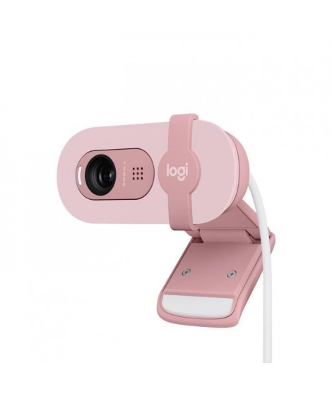 Webcam - Full HD 1080p - LOGITECH - Brio 100 - Microphone intégré - Rose - (960-001623)