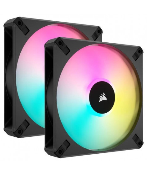 CORSAIR - AF140 RGB ELITE - Ventilateurs AF ELITE Series - 140mm - AirGuide - Pack de deux - Noir - (CO-9050156-WW)