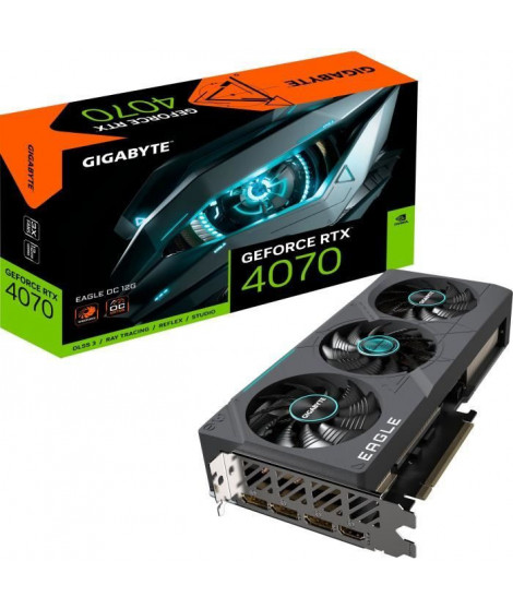 GIGABYTE - GeForce - Carte Graphique - RTX 4070 EAGLE OC - 12G