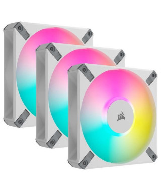 CORSAIR - AF120 RGB ELITE - Ventilateurs AF ELITE Series - 120mm - AirGuide - Pack de trois - Blanc - (CO-9050158-WW)