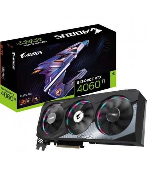 GIGABYTE - Carte Graphique - GeForce - AORUS RTX 4060 Ti ELITE 8G