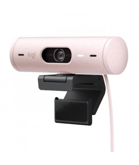 Logitech - Brio 500 Webcam HD avec Expo Auto - Rose