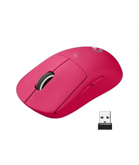 Souris gaming sans fil Logitech G - G PRO X SUPERLIGHT Ultra légere, compatible avec PC/Mac - Rose