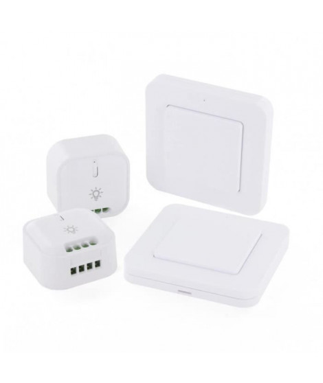 DiO Connected Home Lot de 2 modules éclairage DiOavec 2 interrupteurs sans fil