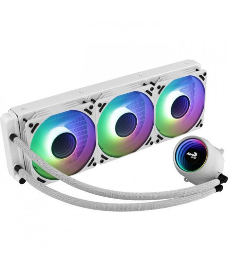 AEROCOOL Mirage L360 ARGB Blanc - Kit de refroidissement watercooling CPU 360mm - Kit LGA1700 inclus