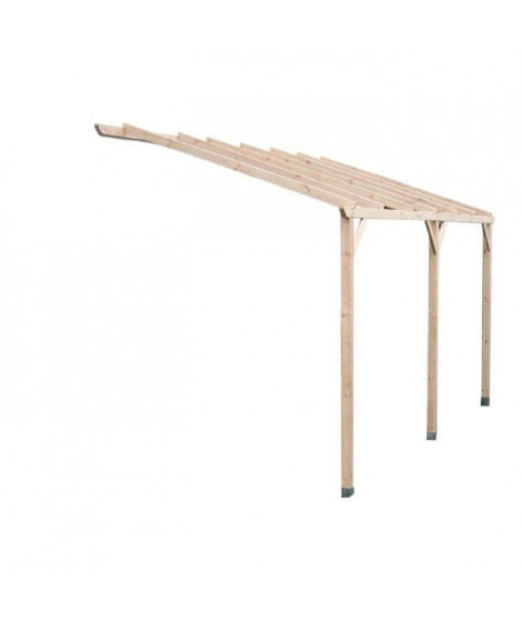 Carport mural en bois Autoclave 15 m² - 3 x 5 m , h min  2.2m ALTONA