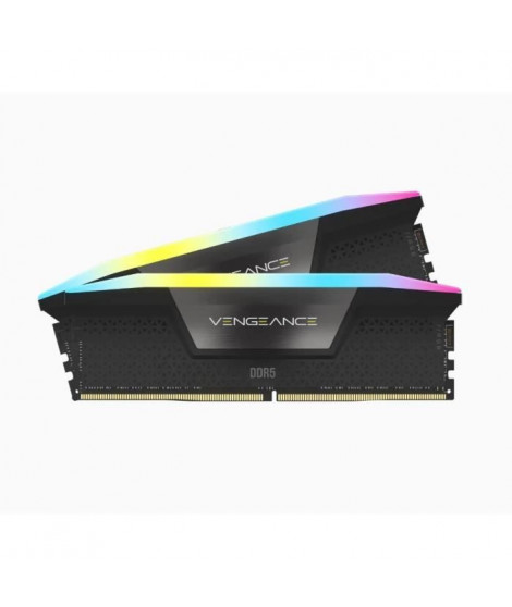 Mémoire RAM - CORSAIR - Vengeance RGB DDR5 - 32GB 2x16GB DIMM - 5600 MHz - 1,25V - Noir (CMH32GX5M2B5600C36K)
