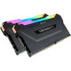Mémoire RAM - CORSAIR - Vengeance RGB Pro DDR4 - 32GB 2x16GB DIMM - 3200 MHz  - 1.35V - Noir (CMW32GX4M2E3200C)