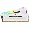 Mémoire RAM - CORSAIR - Vengeance RGB Pro SL DDR4 - 16GB 2x8GB DIMM - 3200 MHz  - 1.35V - Blanc (CMH16GX4M2E3200C)