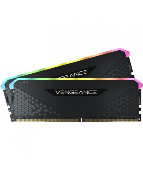 Mémoire RAM - CORSAIR - Vengeance RGB RS - DDR4 - 16GB 2x8GB DIMM - 3200 MHz - 1.35V - Noir (CMG16GX4M2E3200C16)