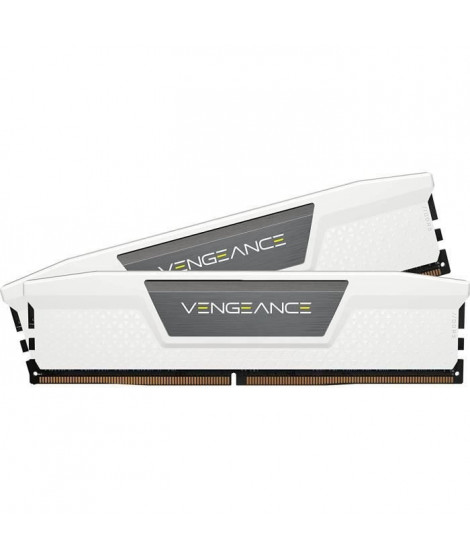 Mémoire RAM - CORSAIR - Vengeance DDR5 - 32GB 2x16GB DIMM - 5600 MHz - 1,25V - Blanc (CMK32GX5M2B5600C36W)
