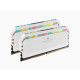 Mémoire RAM - CORSAIR - DOMINATOR PLATINUM RGB DDR5 - 32GB 2x16GB DIMM - 5200 MHz - 1,25V - Blanc (CMT32GX5M2B5200C40W)