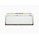 Mémoire RAM - CORSAIR - DOMINATOR PLATINUM RGB DDR5 - 32GB 2x16GB DIMM - 6200 MHz - 1,3V - Blanc (CMT32GX5M2X6200C36W)