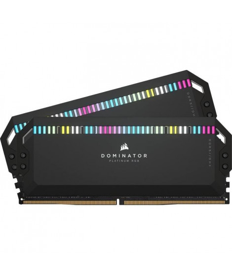 CORSAIR Dominator Platinum RGB DDR5 - 64GB 2x32GB DIMM - 5600MHz - Unbuffered, 40-40-40-77, Std PMIC, XMP 3.0, Black Heatspre…