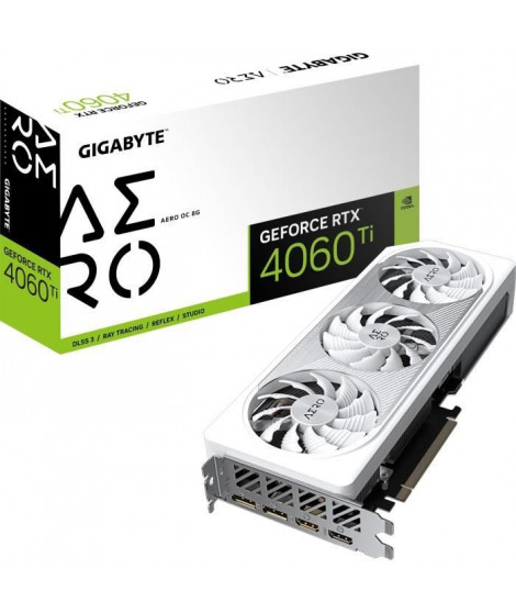 GIGABYTE - Carte Graphique - GeForce - RTX 4060 Ti AERO OC 8G