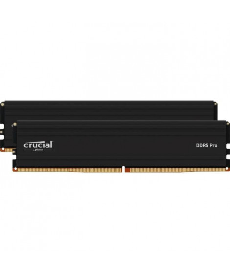 Mémoire RAM - CRUCIAL - PRO DDR5 - 32Go (2x16Go) - DDR5-5600 - UDIMM CL46 (CP2K16G56C46U5)