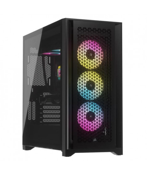 Boitier PC - CORSAIR - iCUE 5000D RGB Airflow - Moyen-tour - 3 ventilateurs AF120 RGB ELITE - Noir