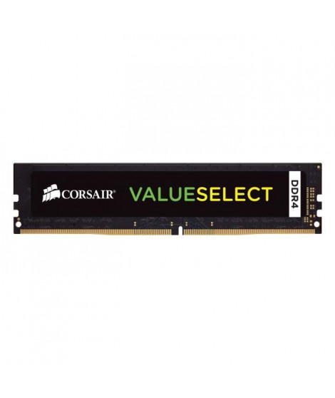 Mémoire RAM - CORSAIR - Value Select DDR4 - 4GB 1x4GB DIMM - 2400 MHz  - 1.20V - Noir (CMK16GX4M2A2666C)