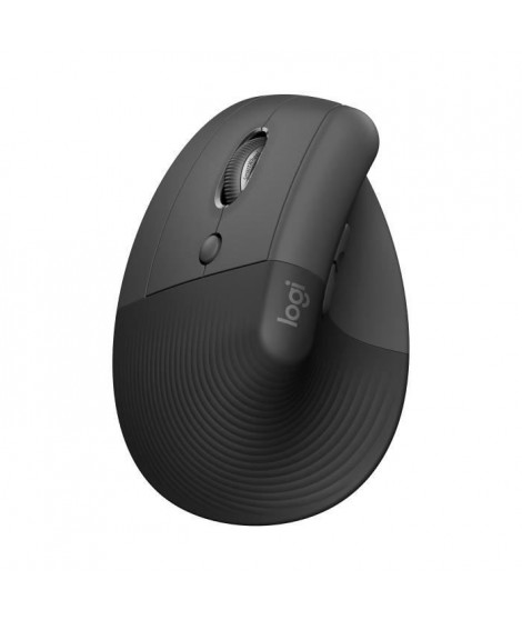 Souris Sans Fil Logitech Lift Left Ergonomique Verticale pour gaucher, Bluetooth ou récepteur USB Logi Bolt, Silencieuse