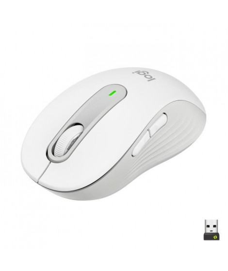 Souris Sans Fil Logitech Signature M650 - Silencieuse, Bluetooth, Boutons Programmables - Blanche