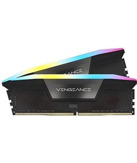 RAM - CORSAIR Vengeance RGB DDR5 - 32GB 2x16GB DIMM - 5200MHz - Unbuffered, 40-40-40-77, XMP 3.0, Black Heatspreader, RGB LED…