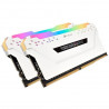 Mémoire RAM - CORSAIR - Vengeance RGB Pro Series DDR4 - 16GB 2x8GB DIMM - 3200 MHz  - 1.35V - Blanc (CMW16GX4M2C3200C)