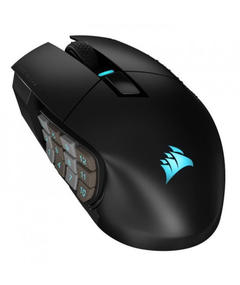 Souris Gaming - Sans fil - CORSAIR - SCIMITAR ELITE RGB Wireless - 16 boutons programmables - Autonomie 150h - Noir (CH-93143…