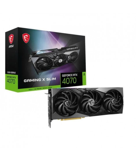 MSI - Carte Graphique - GeForce RTX 4070 GAMING X SLIM 12G