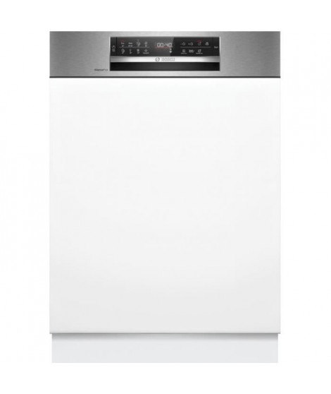 Lave-vaisselle intégrable BOSCH SMI6ECS00E SER6 - 14 couverts - Induction - L60cm - 42dB - Classe B - Blanc/Metallic