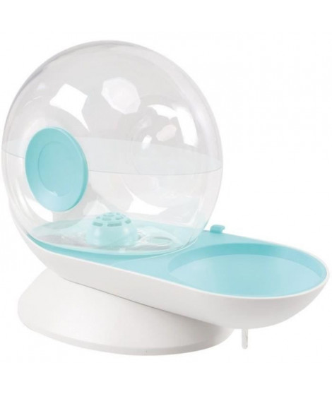 Distributeur d'eau avec filtre M.PETS SNAIL - 2800ml - 30 x 13 x 23.8 cm - Blanc, Bleu et Transparent