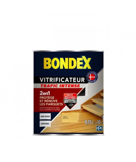 BONDEX Vitrificateur Satin pour Proteger et Rénover les Parquets et Escaliers - Chene