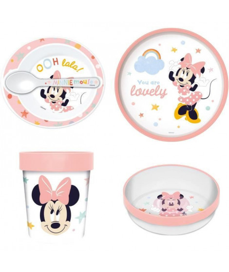 Pack repas 2eme age THERMOBABY MINNIE - 3 Assiettes + un gobelet + 1 cuillere