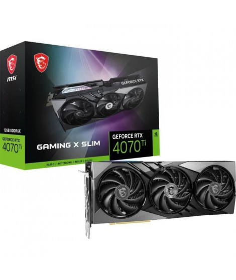 MSI - Carte Graphique - GeForce RTX 4070 Ti GAMING X SLIM 12G