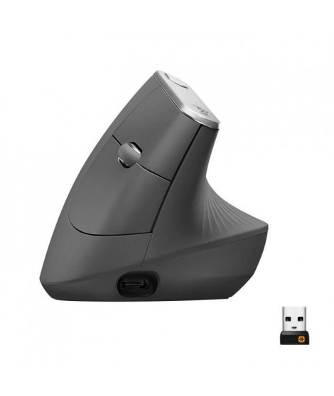 Souris Ergonomique - Sans fil - LOGITECH - MX VERTICAL - Graphite