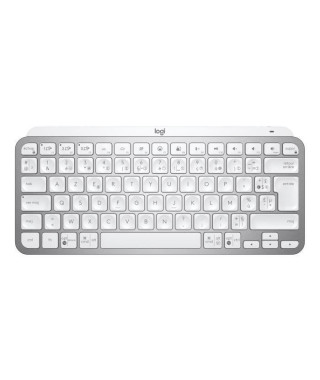 Clavier sans fil Logitech - MX Keys Mini - GRIS PALE - Compact, Bluetooth, rétroéclairé pour MAC, iOS, Windows, Linux, Android