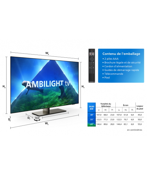 TV OLED Philips 48OLED848 Ambilight 4K UHD 120HZ 121cm 2023