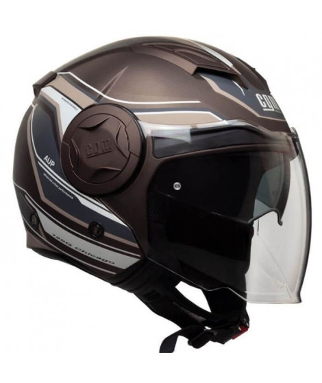 CGM Casque Jet 129G Chicago - Homme - Marron