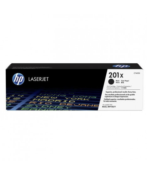 HP 201X Cartouche de toner noir LaserJet grande capacité authentique (CF400X) pour HP Color LaserJet Pro M252/M274/M277