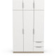 Armoire GHOST - Décor chene kronberg et blanc mat - 6 Portes + 2 Tiroirs - L.119,4 x P.51,1 x H.203 cm - DEMEYERE