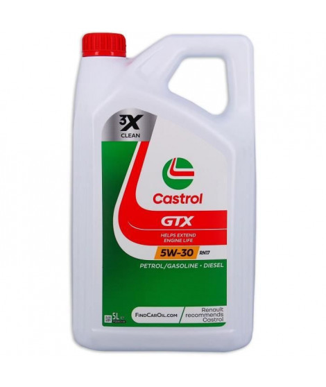 Huile moteur - CASTROL - GTX 5W-30 RN17 - 5L