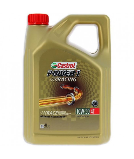 Huile moteur - CASTROL - Power1 Racing 4T 10W-50 - 4L