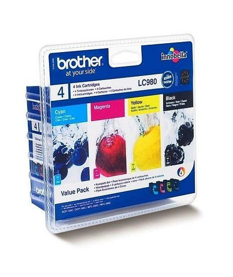 Brother LC980 Cartouches d'encre Multipack Coul...