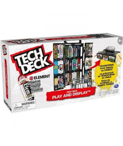 Coffret Transformable 3 en 1 - Tech Deck - Jusqu'a 24 planches - 1 Skate Exclusif Inclus - Des 6 ans