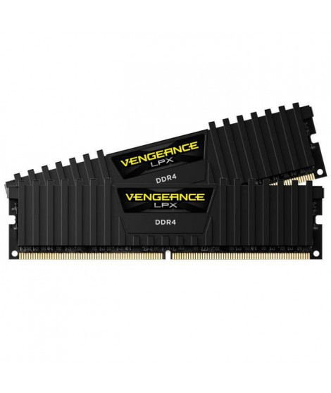 Mémoire RAM - CORSAIR - Vengeance LPX DDR4 - 16GB 2x8GB DIMM - 3000 MHz  - CAS 15 - 1.35V - Noir (CMK16GX4M2B3000C)