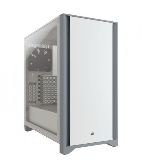 Boîtier PC Gaming - CORSAIR - 4000D - ATX Moyen Tour - Verre trempé - Blanc (CC-9011199-WW)