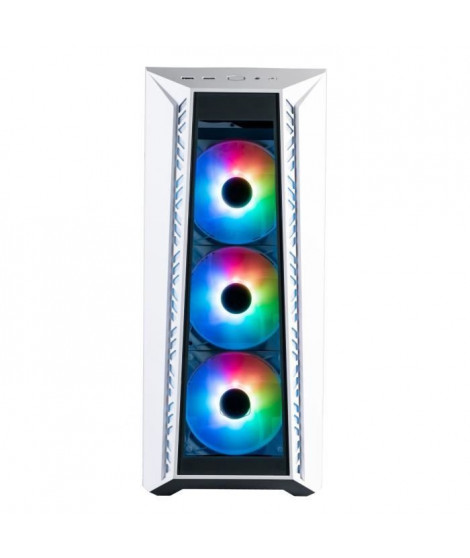 Boîtier Gaming - COOLER MASTER - MasterBox MB520 - Façade en verre - White ARGB - 3x120mm